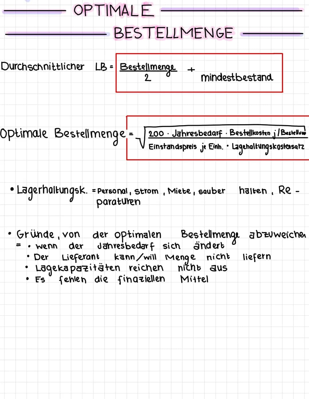  BRC
Bedarfsplanung /-arten
Brutto - Netto sekundärbedarf
✔ Optimale Bestellmenge
ABC - Analyse
Bedarfsplanung
Definition = Die
1. Primärbed