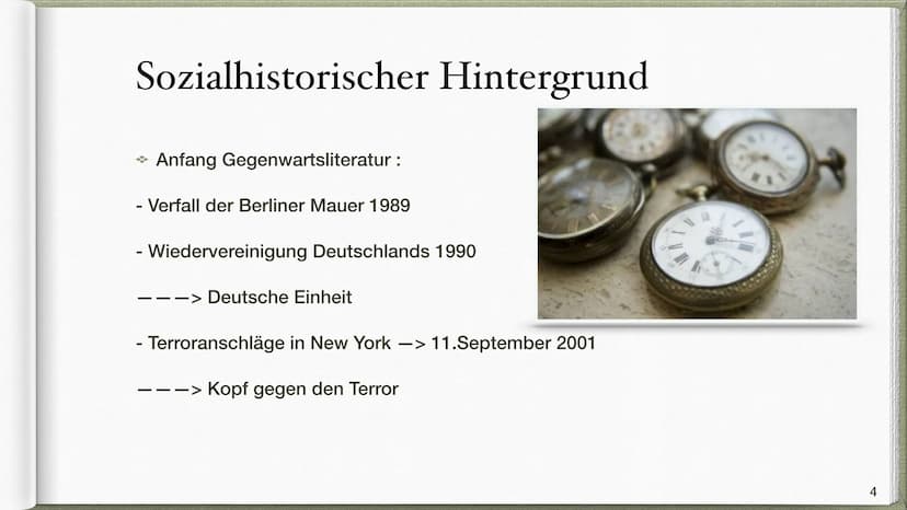 Epoche Postmoderne /
:
Gegenwartsliteratur
Victoria & Natalia Q2 INHALTSVERZEICHNIS
●
Was bedeutet Postmoderne / Gegenwartsliteratur?
Sozial
