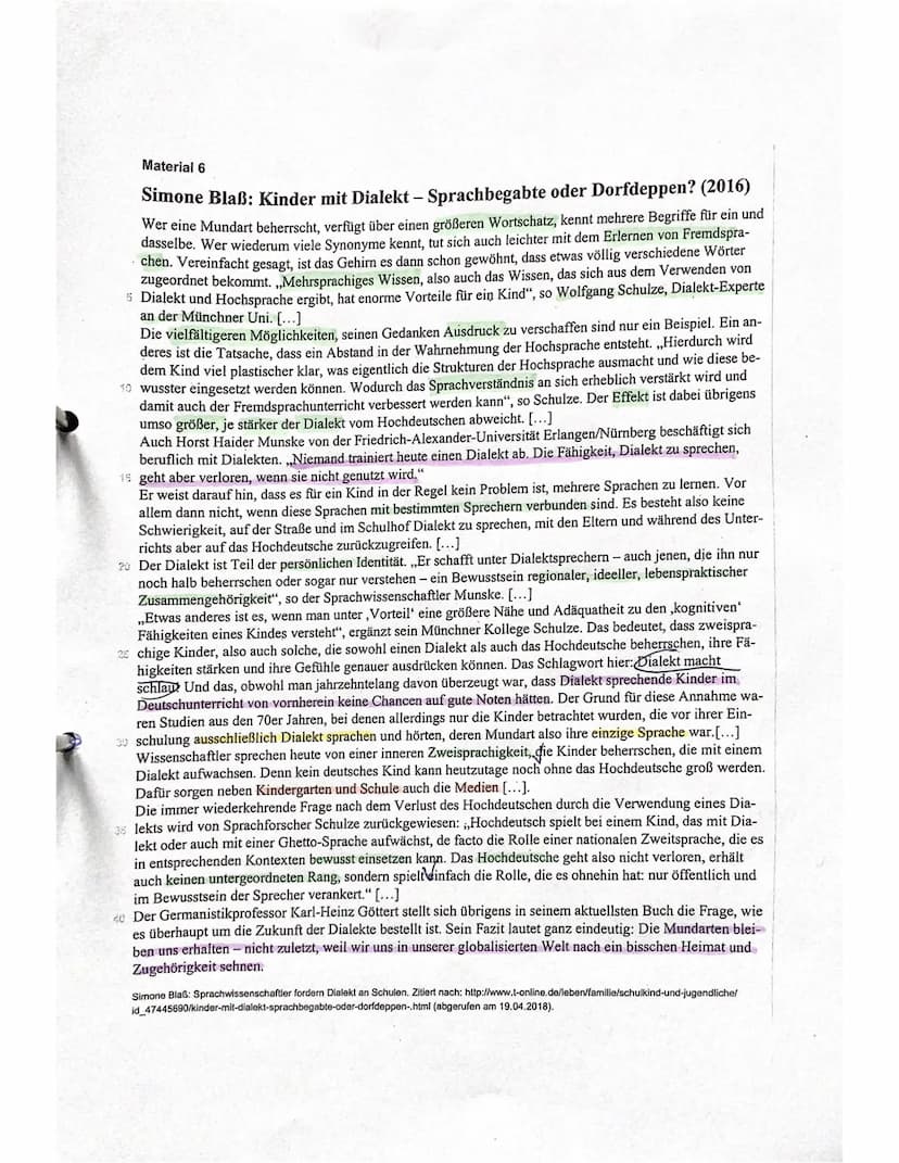 Schuljahr 2021/22
Deutsch Gk Q1
Bearbeitungszeit: 135 Minuten
Thema:
Aufgabentyp:
Aufgabe:
e
4. Klausur
11.05.2022
Name:
Sprachvarietäten un
