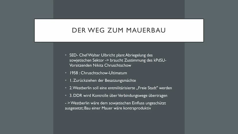 BAU DER
BERLINER
MAUER AGENDA
●
●
●
●
●
●
●
●
Definition
Gründe für den Mauerbau
Der Weg zum Mauerbau
Eckdaten
Aufbau
1961
Fluchtbewegung
To