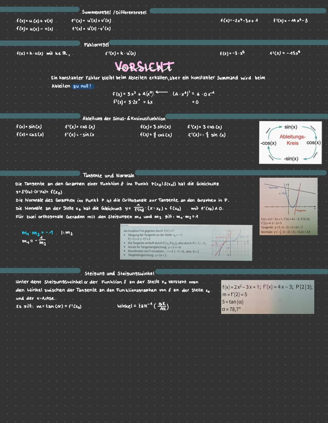 bernzettel withe 08.06.2004
Ableitung an einer Stelle
Die Steigung des Graphen von ♬ an der Stelle xo ist die Steigung der Tangente an den
G