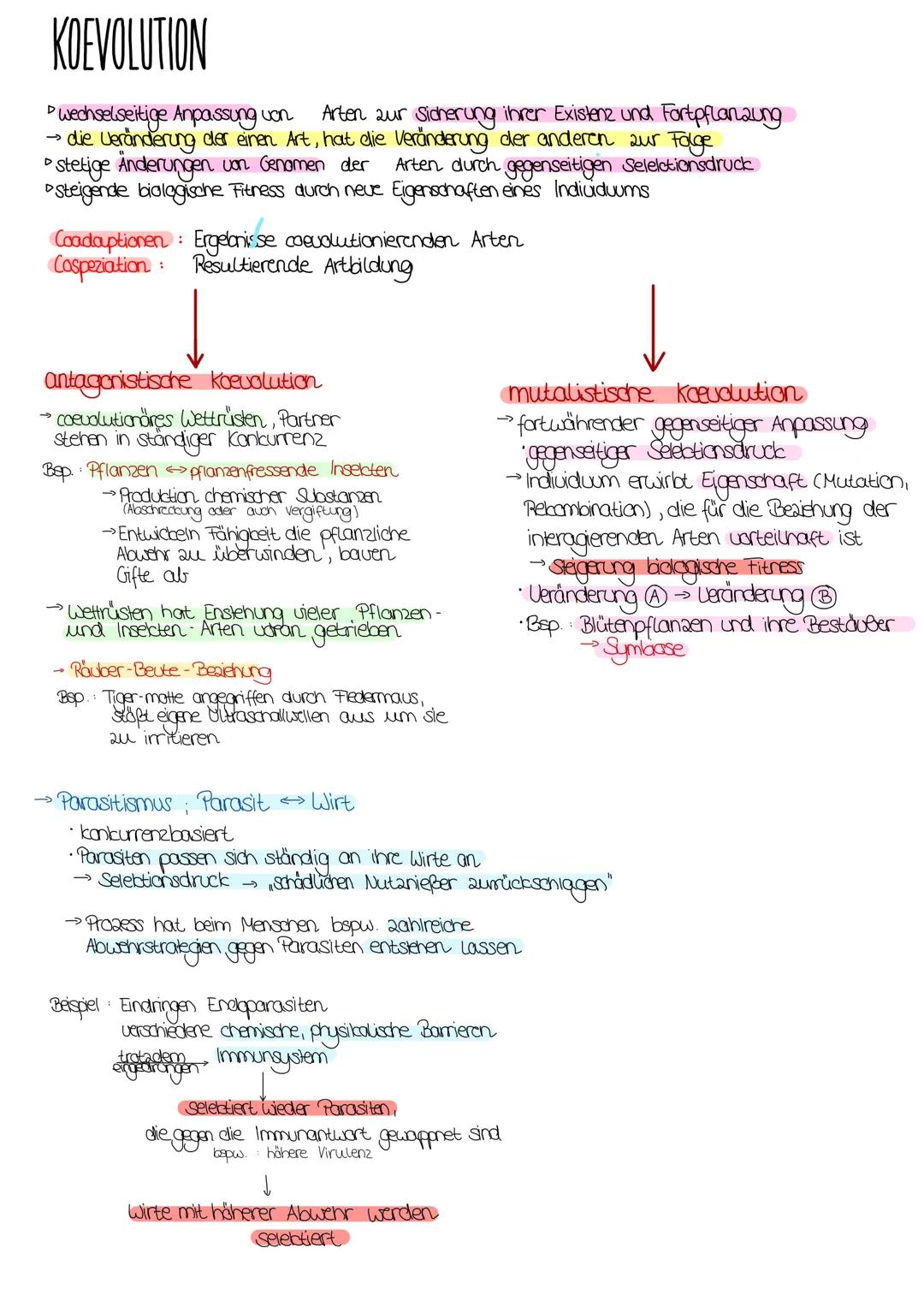 # KOEVOLUTION

*   wechselseitige Anpassung von Arten zur ur Sicherung ihrer Existenz und Fortpflanzung
*   die veränderung der einen Art, h
