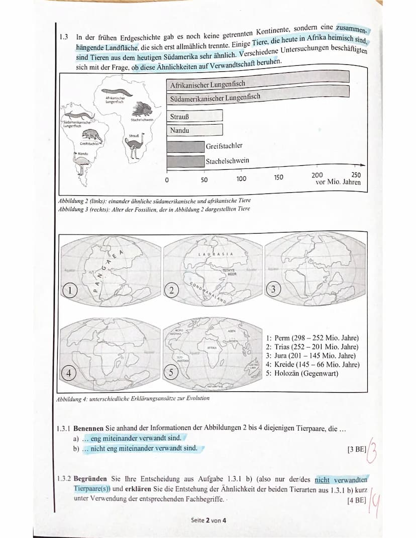 Name:
1.2
Schulaufgabe aus der Biologie (ABA (12/1)
am 17.11.2023
Achten Sie auf eine saubere, äußere Form und die korrekte Verwendung der F