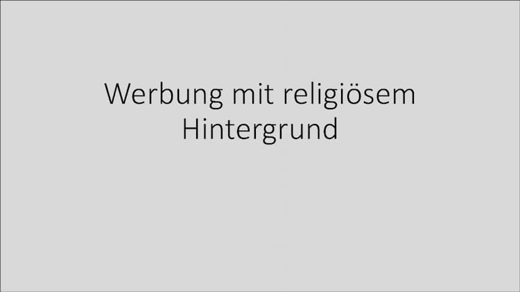 Know Werbung mit religiösem Hintergrund  thumbnail