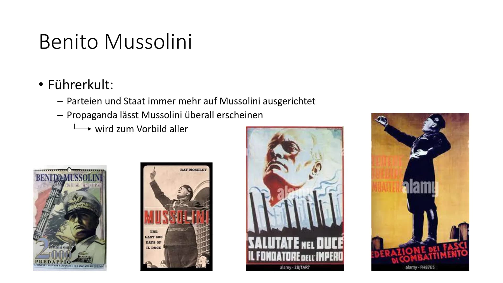 Faschismus
(von italienisch fascio ,,Bund") Gliederung
●
Definition
Faschismus in Italien
- Entstehung
Benito Mussolini
●
Biographie
- Parte