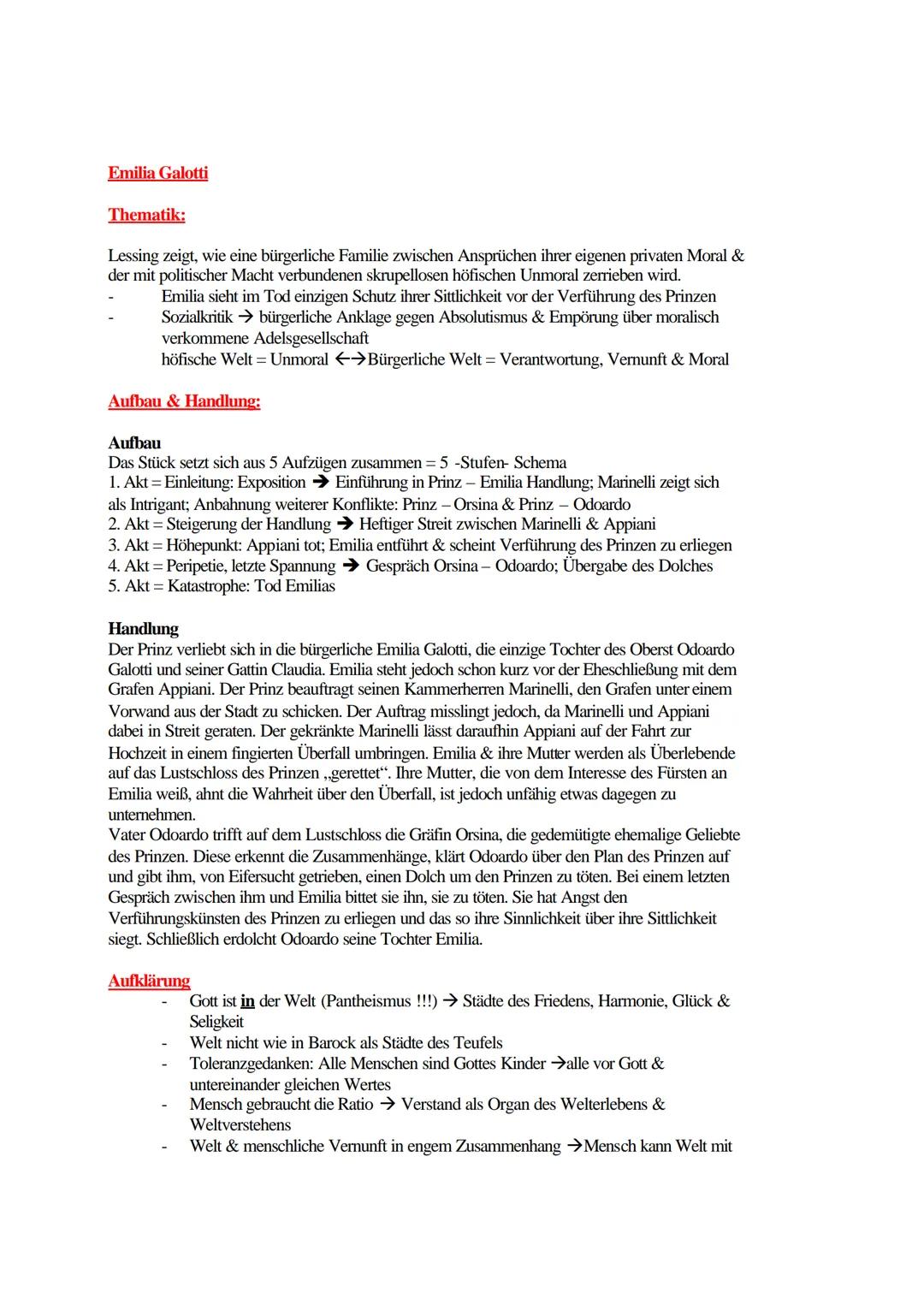# Emilia Galotti

## Thematik:

- Lessing zeigt, wie eine bürgerliche Familie zwischen Ansprüchen ihrer eigenen privaten Moral &
der mit pol