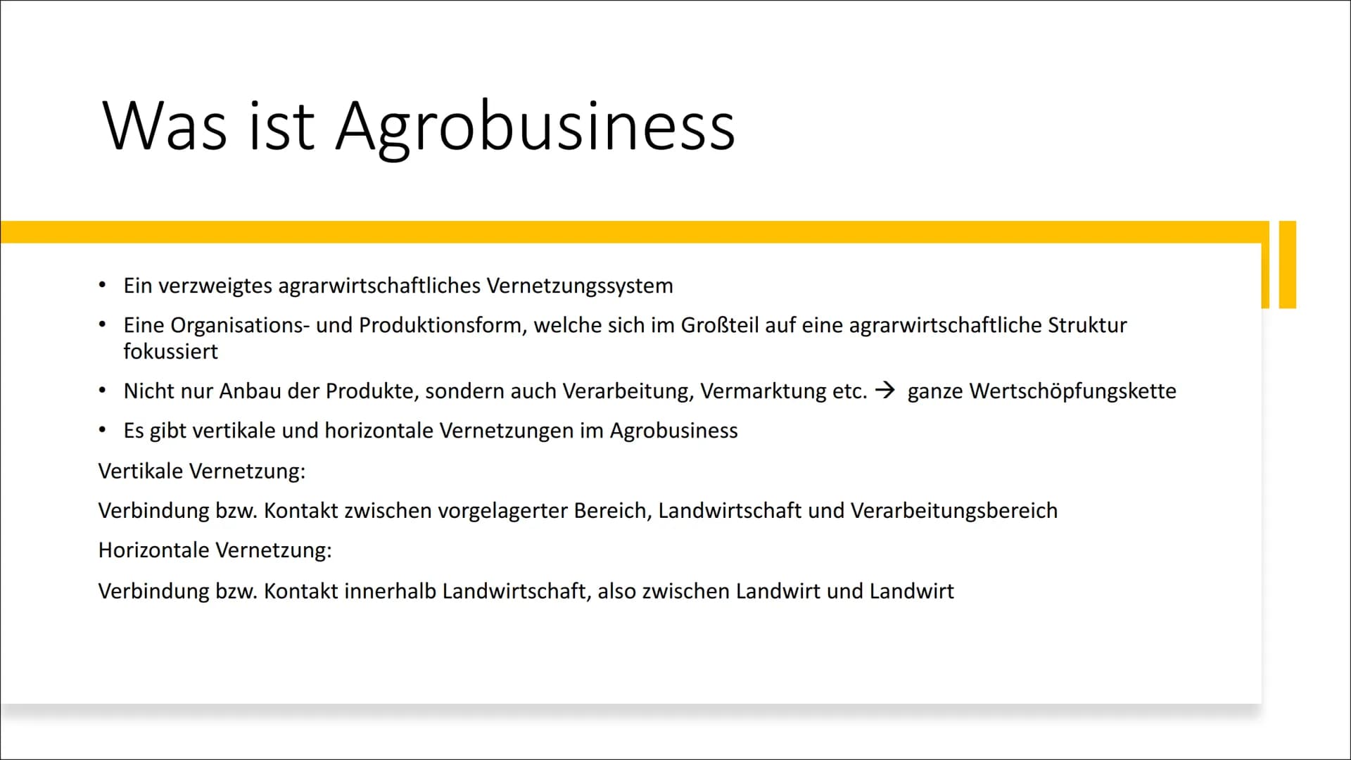 Markt- und
exportorientiertes
Agrobusiness als
zukunftsfähiger
Lösungsansatz?
Präsentation von Kinga
Klara Cecylia Janecki Inhalt dieser
Prä