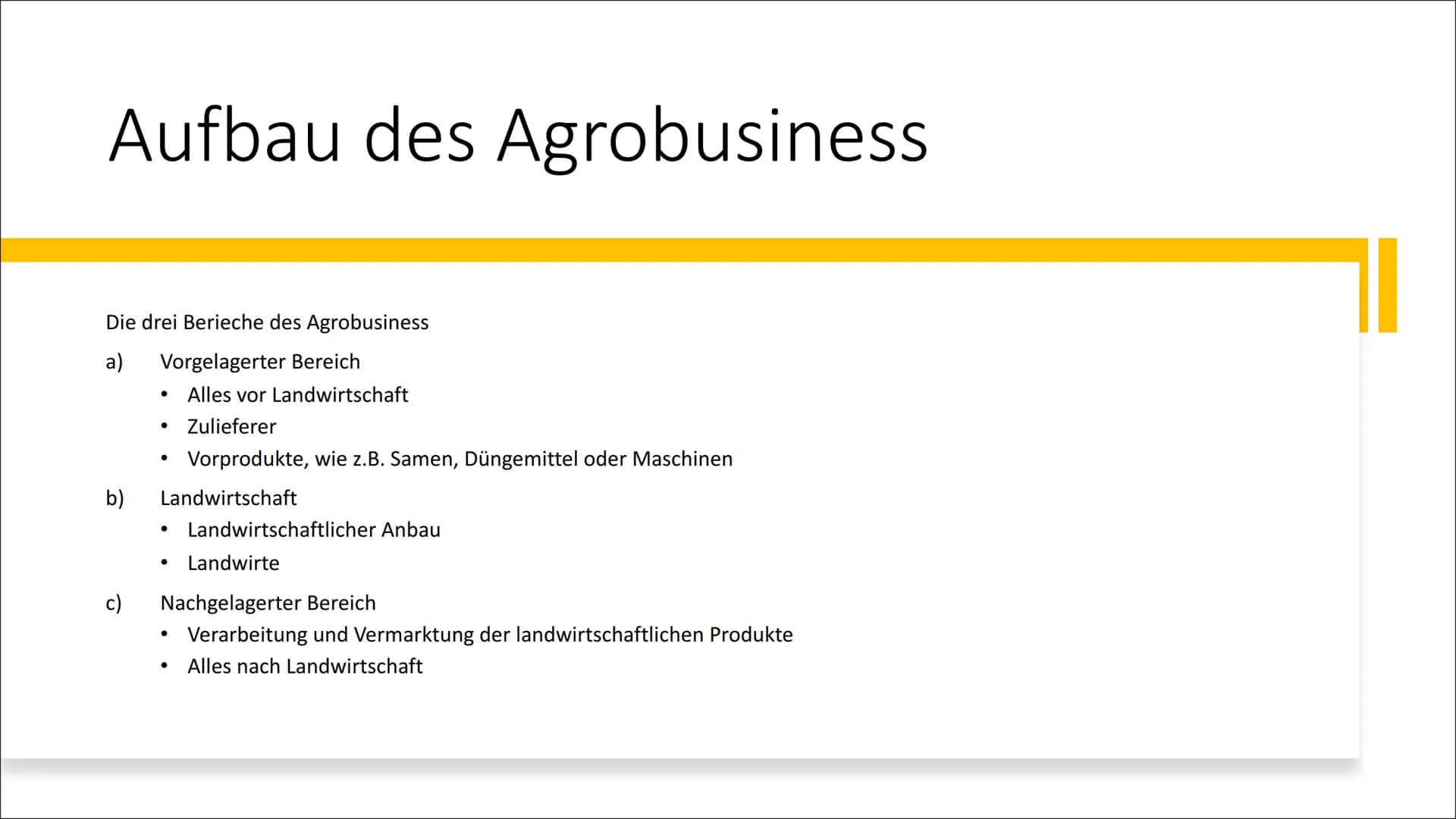 Markt- und
exportorientiertes
Agrobusiness als
zukunftsfähiger
Lösungsansatz?
Präsentation von Kinga
Klara Cecylia Janecki Inhalt dieser
Prä
