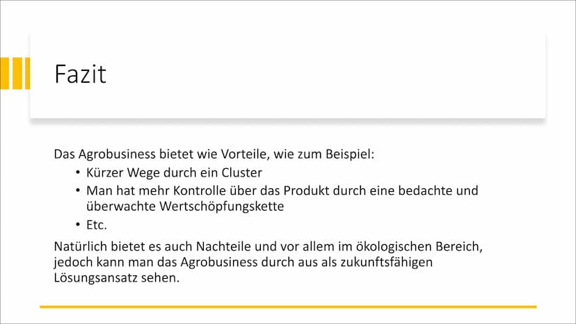 Markt- und
exportorientiertes
Agrobusiness als
zukunftsfähiger
Lösungsansatz?
Präsentation von Kinga
Klara Cecylia Janecki Inhalt dieser
Prä