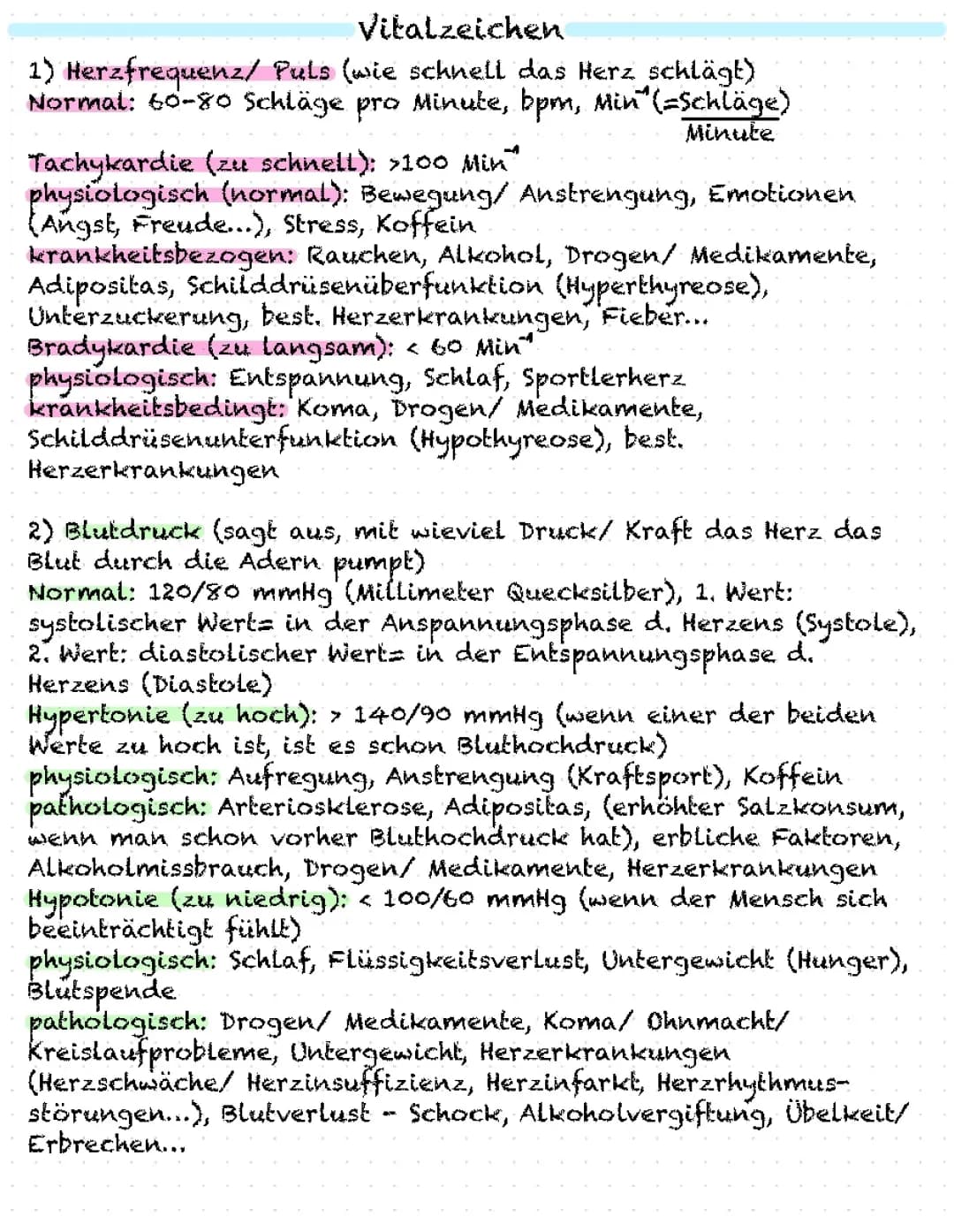 Die Vitalzeichen