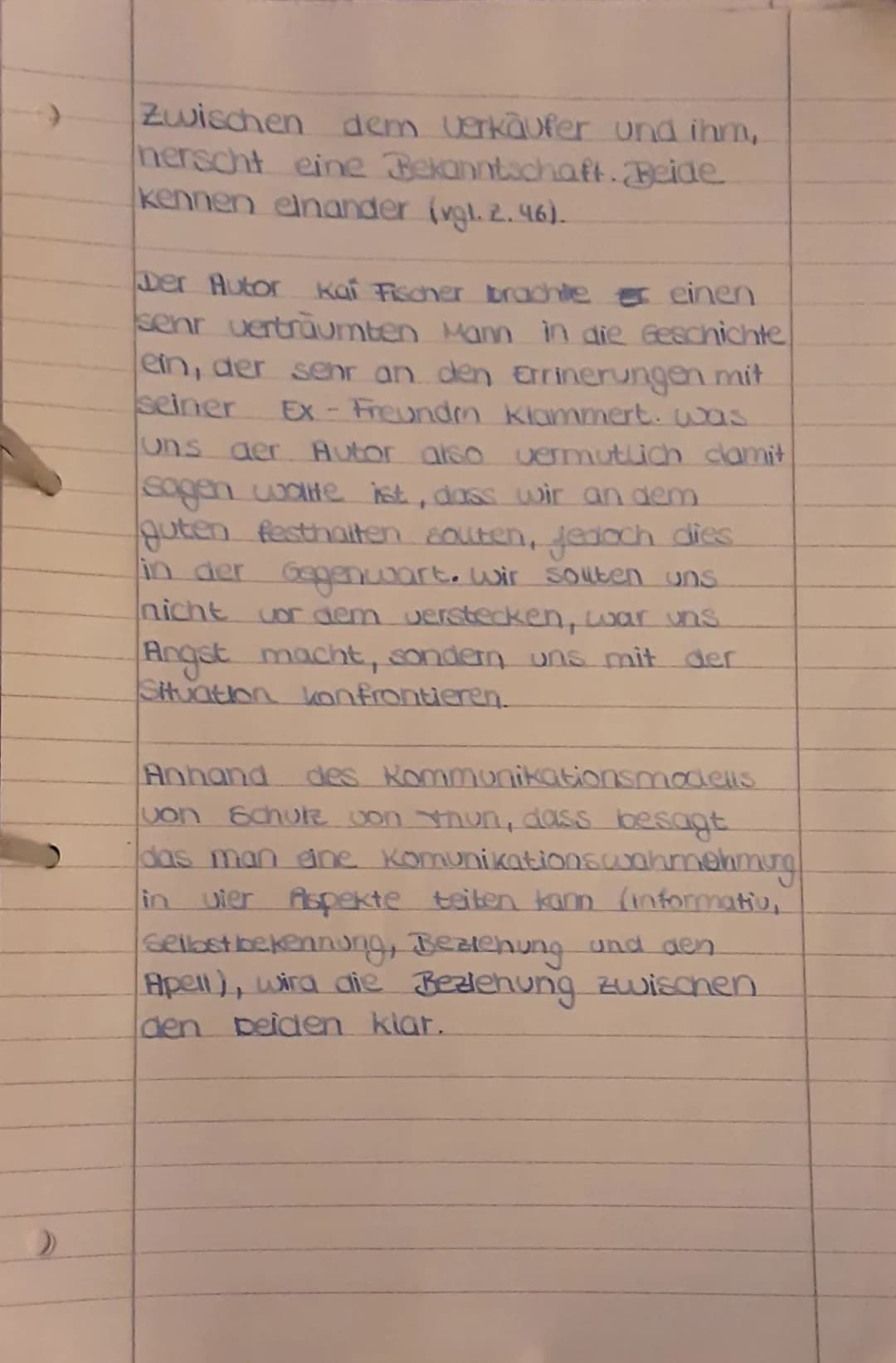 Kai Fischer: Erinnerungangebote
In der Kurzgeschichte, Erinnerungsan-
gebote" von Kai Fischer im Jahr 2002
in Hamburg geschrieben wurde und
