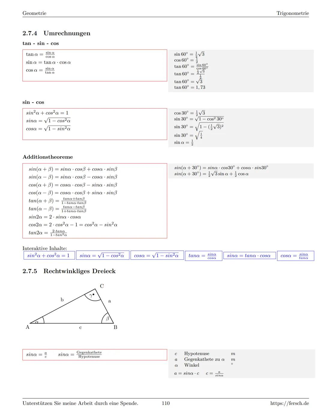 Inhaltsverzeichnis
1 Algebra
1.1 Grundlagen
Formelsammlung Mathematik
1.1.1 Mengen
1.1.2 Mengenoperationen
1.1.3 Zahlenmengen
1.1.4 Primfakt