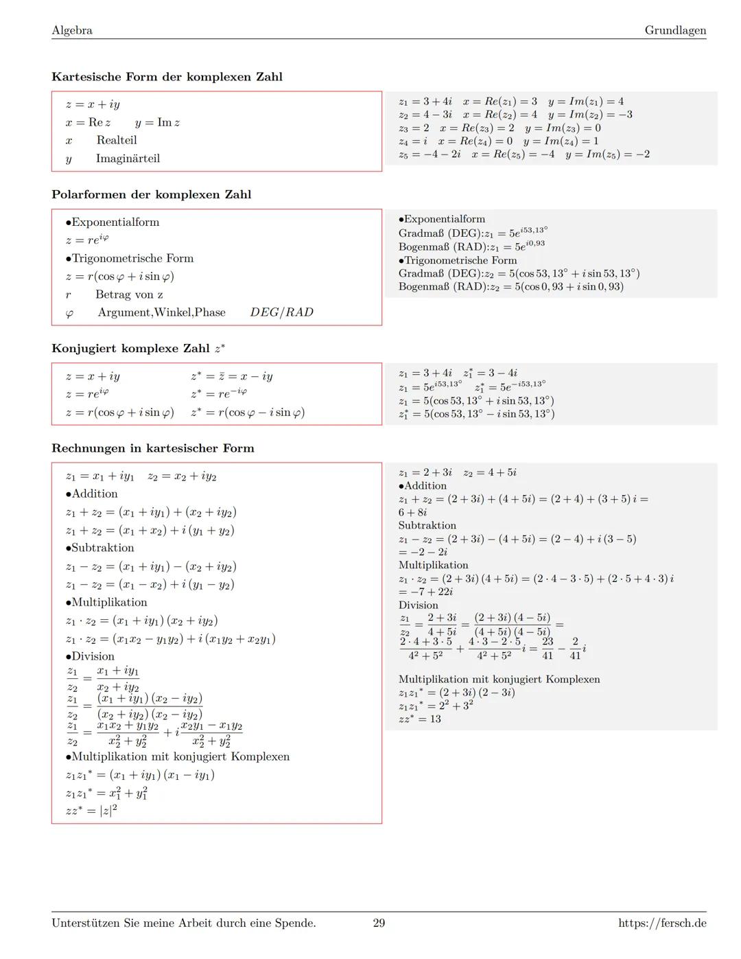 Inhaltsverzeichnis
1 Algebra
1.1 Grundlagen
Formelsammlung Mathematik
1.1.1 Mengen
1.1.2 Mengenoperationen
1.1.3 Zahlenmengen
1.1.4 Primfakt