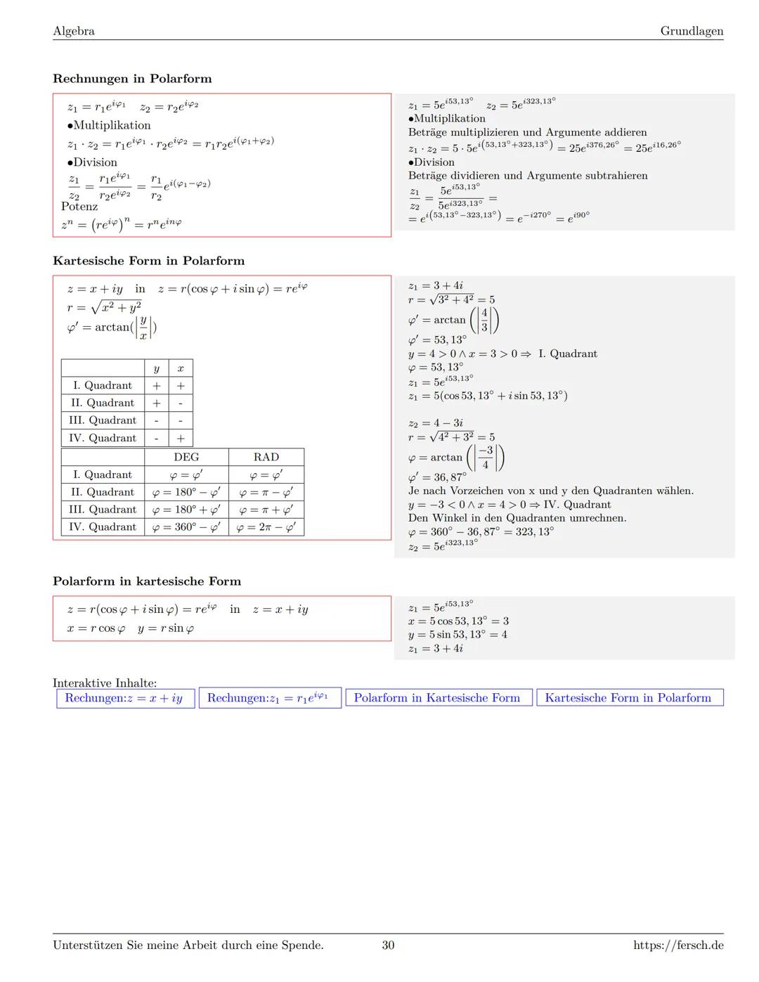 Inhaltsverzeichnis
1 Algebra
1.1 Grundlagen
Formelsammlung Mathematik
1.1.1 Mengen
1.1.2 Mengenoperationen
1.1.3 Zahlenmengen
1.1.4 Primfakt