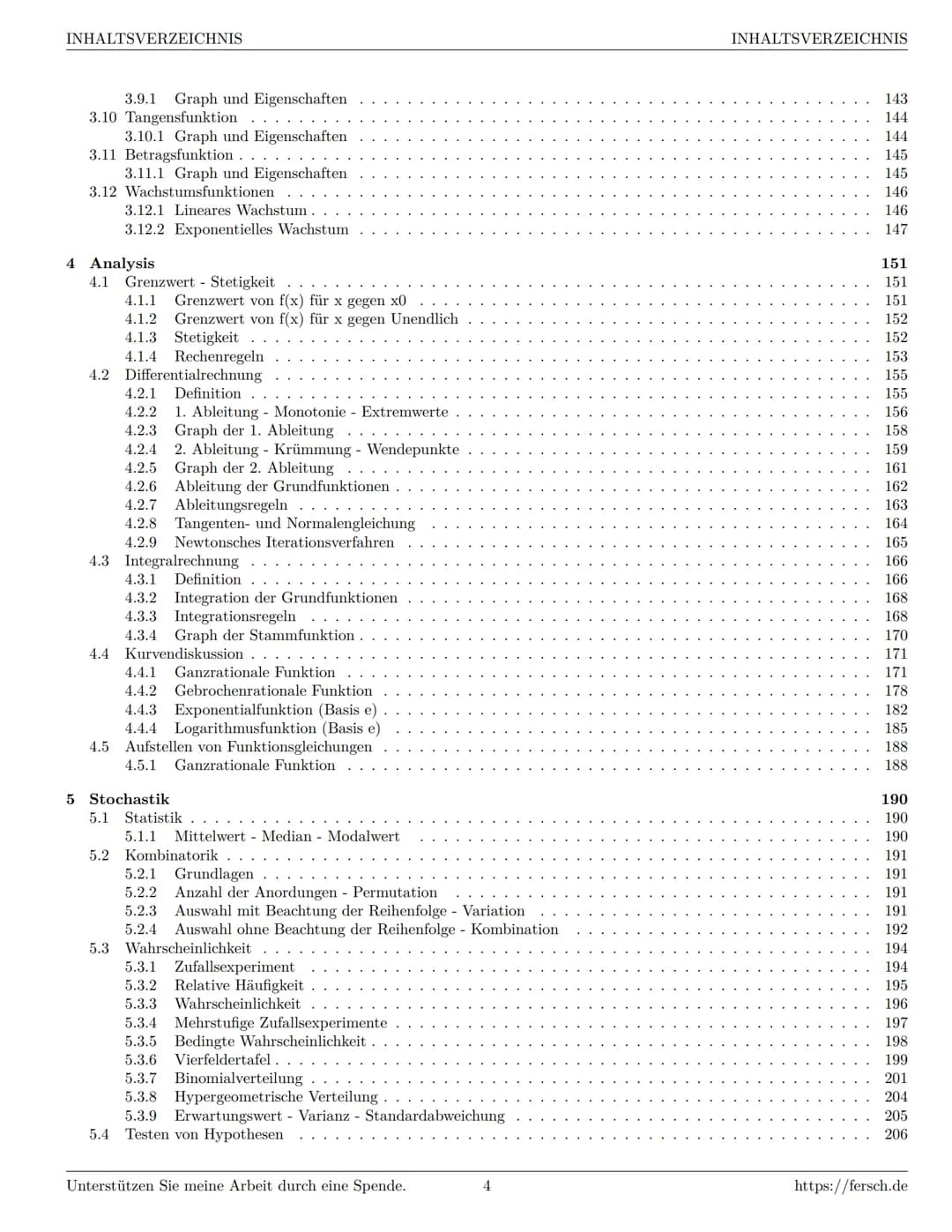 Inhaltsverzeichnis
1 Algebra
1.1 Grundlagen
Formelsammlung Mathematik
1.1.1 Mengen
1.1.2 Mengenoperationen
1.1.3 Zahlenmengen
1.1.4 Primfakt