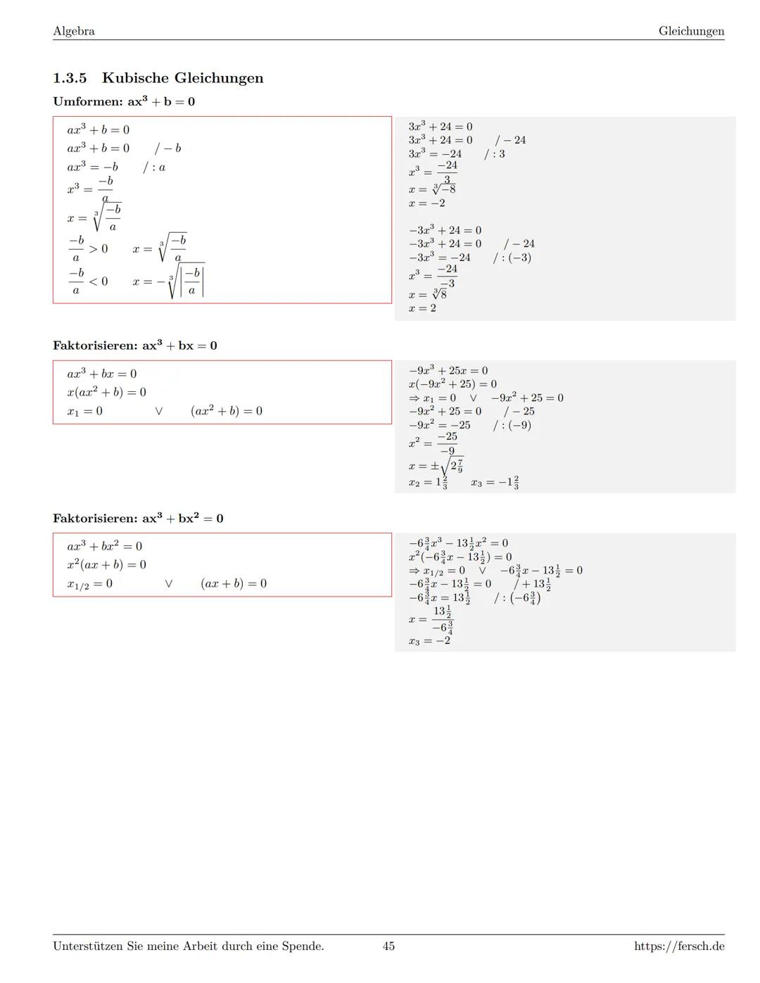 Inhaltsverzeichnis
1 Algebra
1.1 Grundlagen
Formelsammlung Mathematik
1.1.1 Mengen
1.1.2 Mengenoperationen
1.1.3 Zahlenmengen
1.1.4 Primfakt