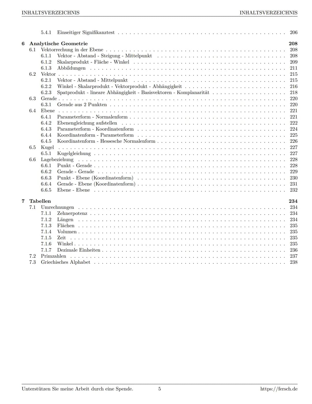 Inhaltsverzeichnis
1 Algebra
1.1 Grundlagen
Formelsammlung Mathematik
1.1.1 Mengen
1.1.2 Mengenoperationen
1.1.3 Zahlenmengen
1.1.4 Primfakt