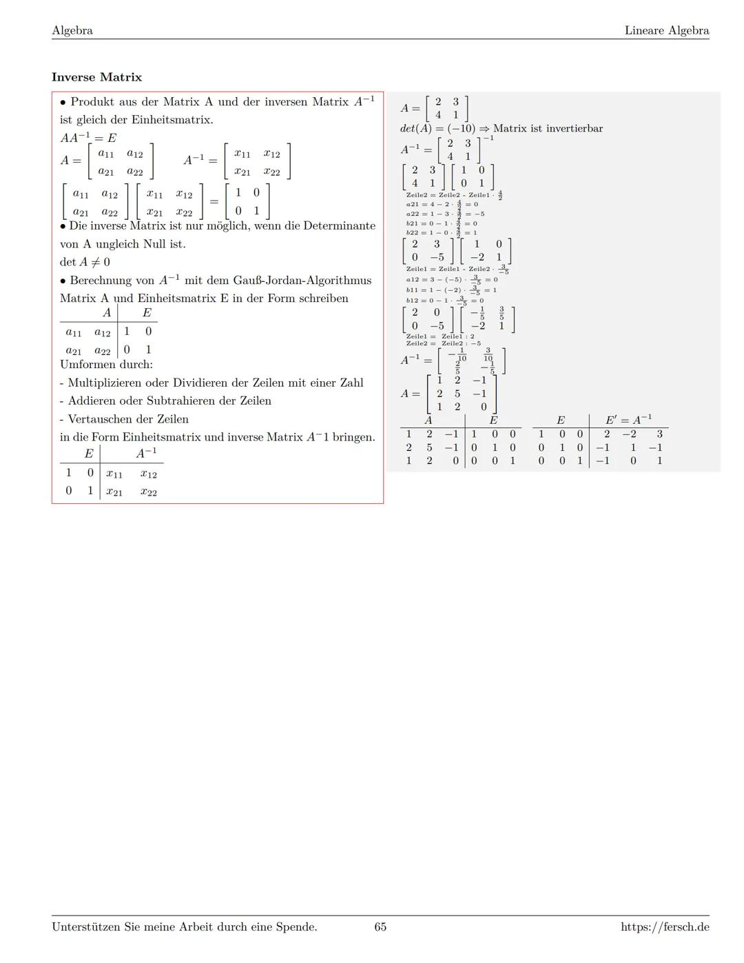 Inhaltsverzeichnis
1 Algebra
1.1 Grundlagen
Formelsammlung Mathematik
1.1.1 Mengen
1.1.2 Mengenoperationen
1.1.3 Zahlenmengen
1.1.4 Primfakt