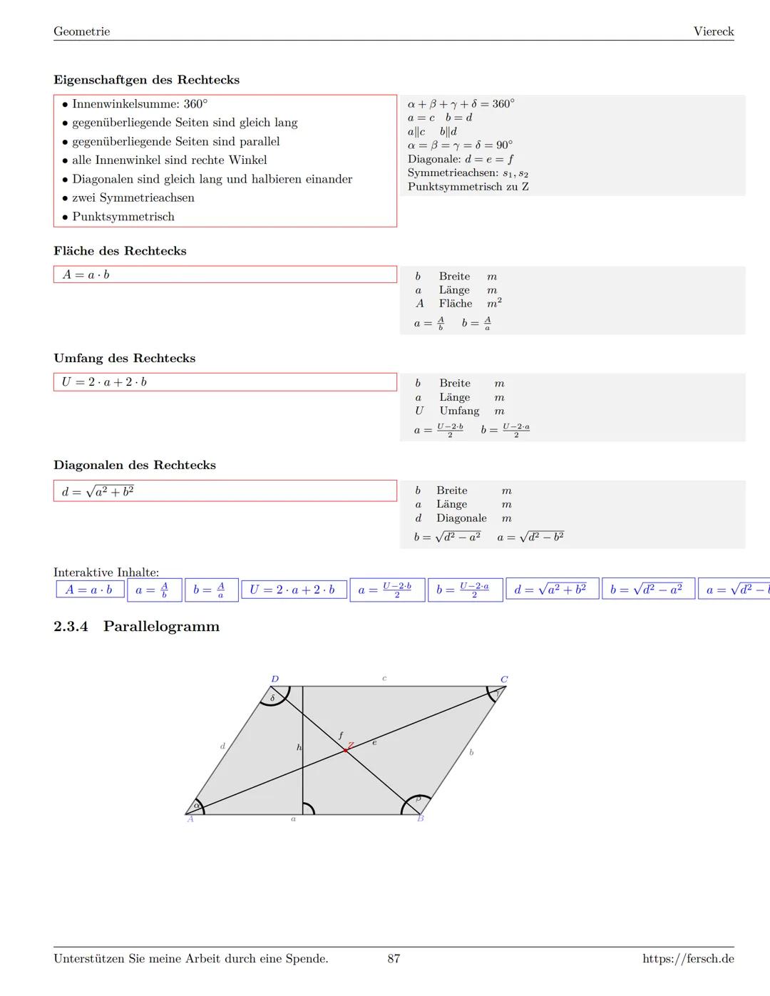 Inhaltsverzeichnis
1 Algebra
1.1 Grundlagen
Formelsammlung Mathematik
1.1.1 Mengen
1.1.2 Mengenoperationen
1.1.3 Zahlenmengen
1.1.4 Primfakt