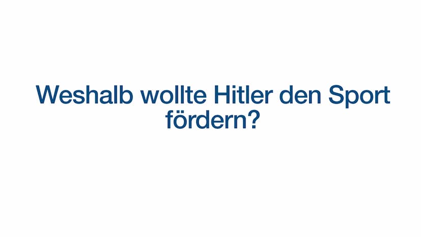 Sport im NS-Staat ,,So muss die Erziehung zu allererst die
körperliche Gesundheit ins Auge fassen und
fördern.
(...)
Erst in zweiter Linie k