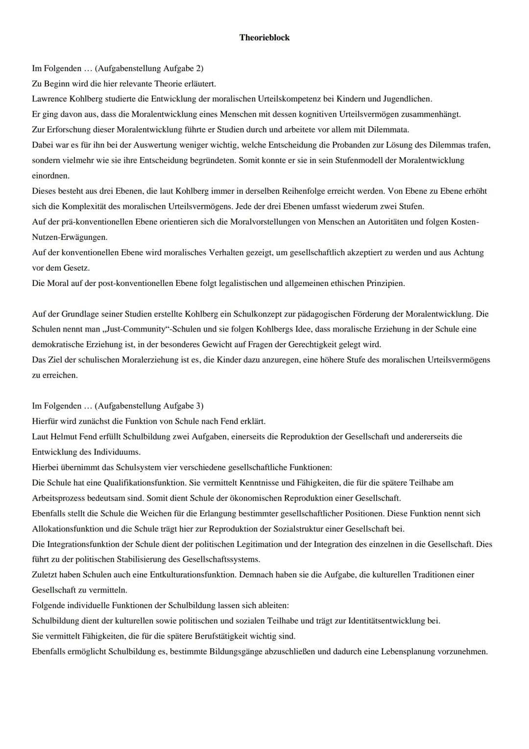 Kohlbergs Stufenmodell
Prä-konventionelle Ebene
1. Orientierung an Strafe und Gehorsam
2. Die instrumentell-relativistische Orientierung
O
4