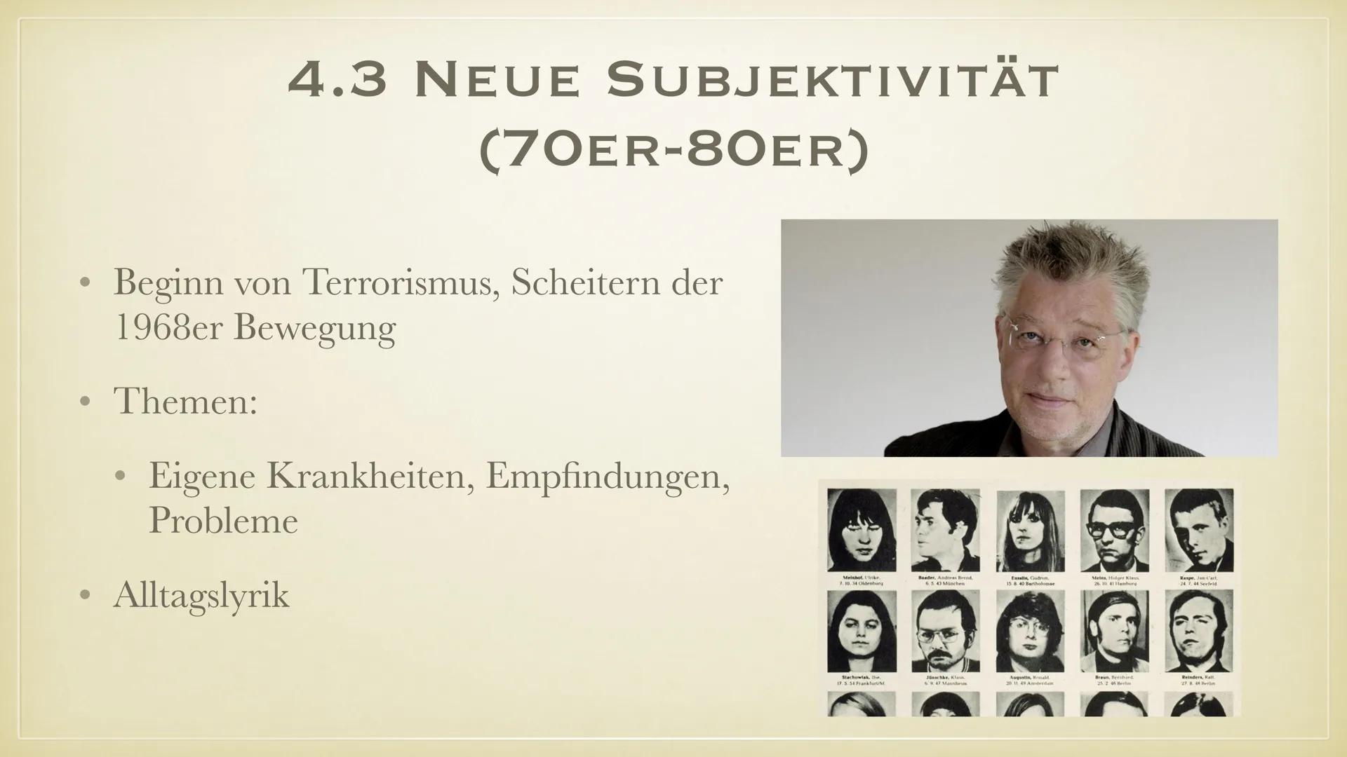 Die Literatur in der BRD (1945-1989)
Historischer Einblick:
: Ende des Zweiten Weltkrieges mit der bedingungslosen Kapitulation
●
Deutschlan