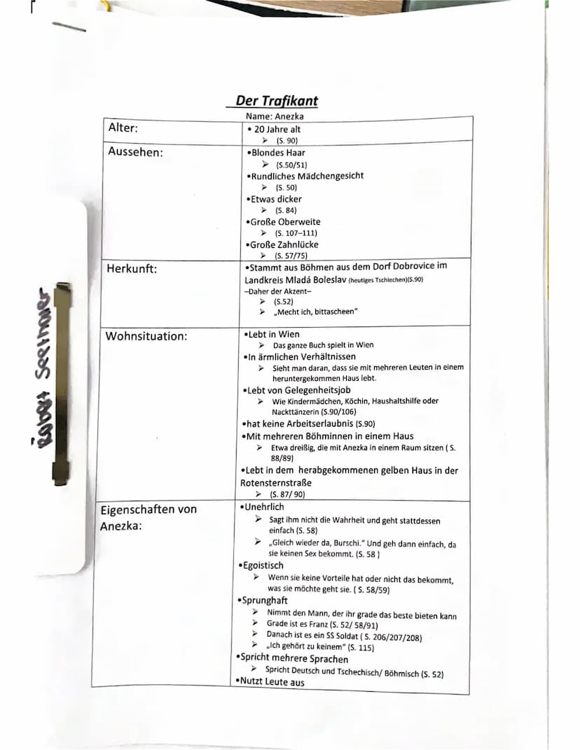 Robert Seethaler ,,Der Trafikant" - die Mutterfigur ,,Frau Huchel"
Aussehen
Kleidung
Herkunft
Eigenschaften
Verhaltensweisen
Verhältnis und
