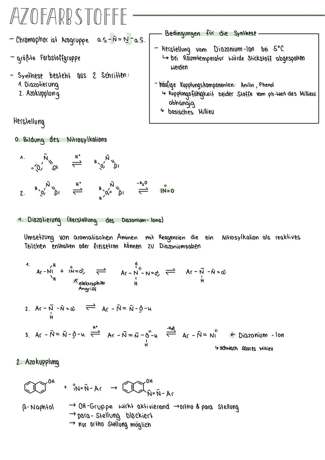 Farbstoffe
Direkt farbstoffe:
•kationische und anionische Farbstoffe
Wolle und Seide direkt einfärben
enthalten noch geladene Amino (-NH₂) u