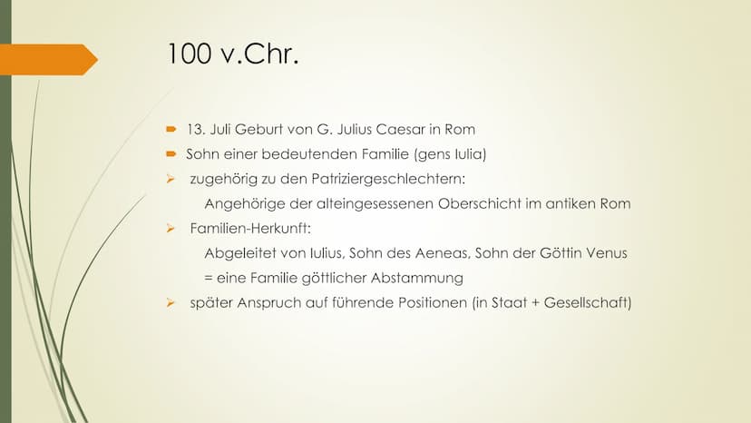 Gaius Julius Caesar
von: Wislove und Ina Inhaltsverzeichnis
➡ Biografie von Gaius Julius Caesar
Zusammenfassung der Biografie
Quiz
➡ Quellen