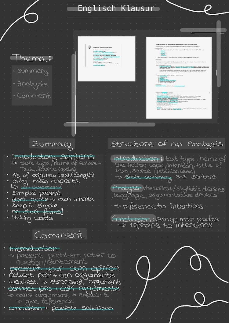 Know  how to write summary, analysis, comment  thumbnail