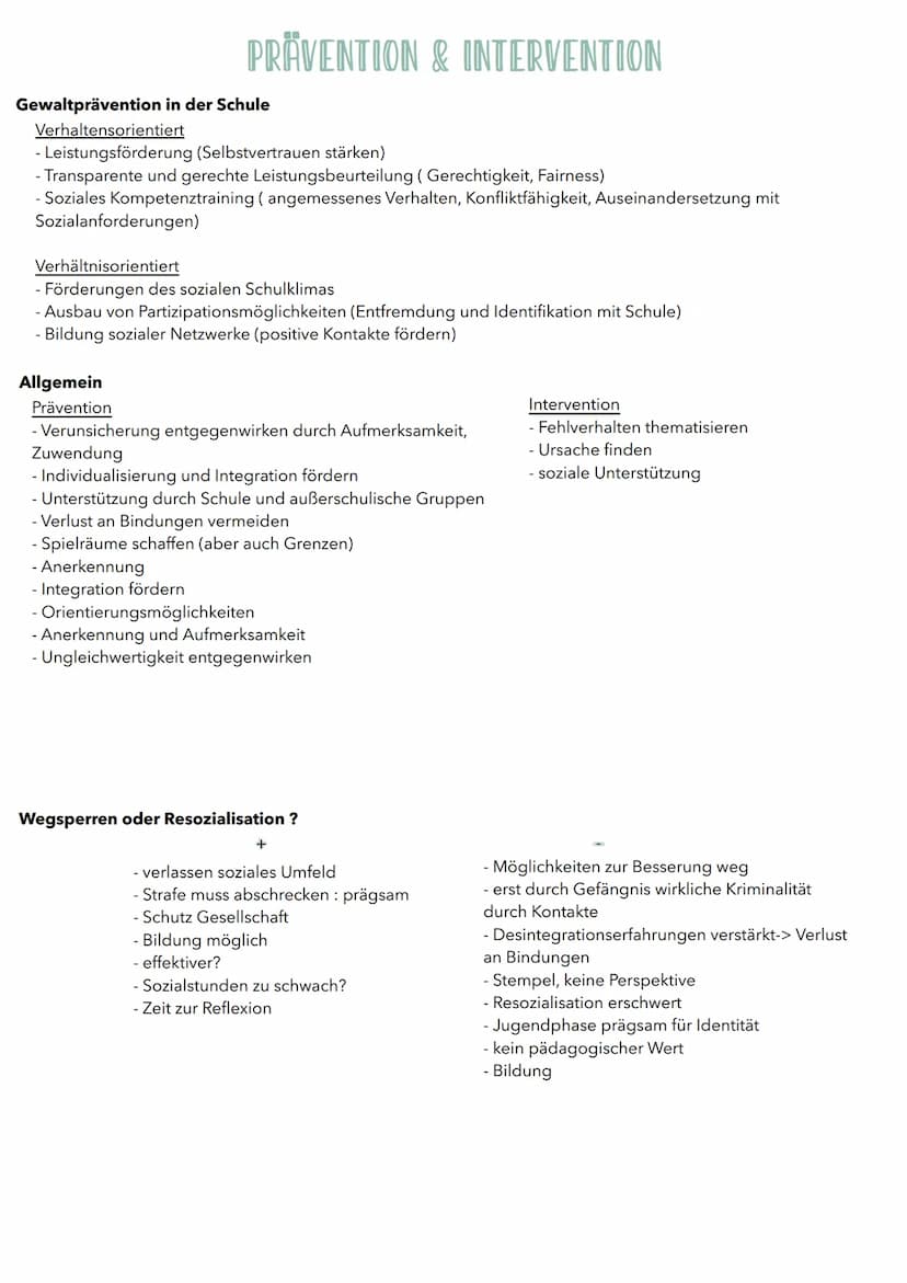 GRUNDANNAHMEN
• Gewaltentstehung durch gesellschaftliche Prozesse
• Ungleichheit vs. Ungleichwertigkeit
• Ziel: Persönlichkeitsentwicklung; 