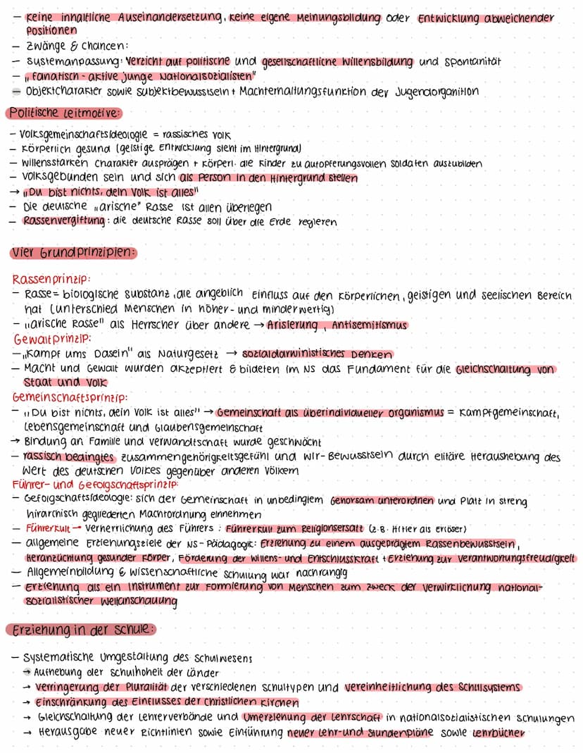 Themen
NS-ERZIEHUNG
1) wesentliche ziele der Gebrauchspädagogik
2) wesentliche charakteristika der Organisation der HJ
→ Formationserziehung