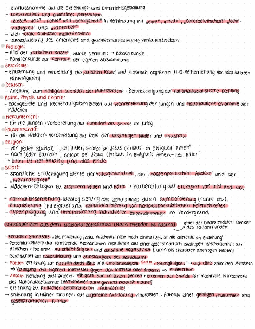 Themen
NS-ERZIEHUNG
1) wesentliche ziele der Gebrauchspädagogik
2) wesentliche charakteristika der Organisation der HJ
→ Formationserziehung