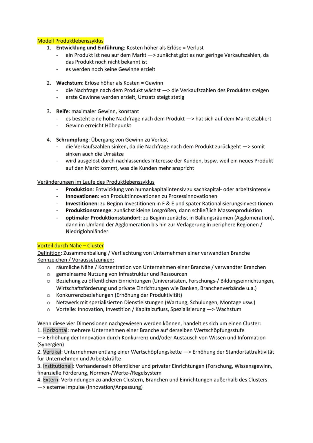 Industrie / Wirtschaft im Wandel - Lernzettel
Strukturwandel
... ist die mit der marktwirtschaftlichen Dynamik verbundenen, mehr oder wenige