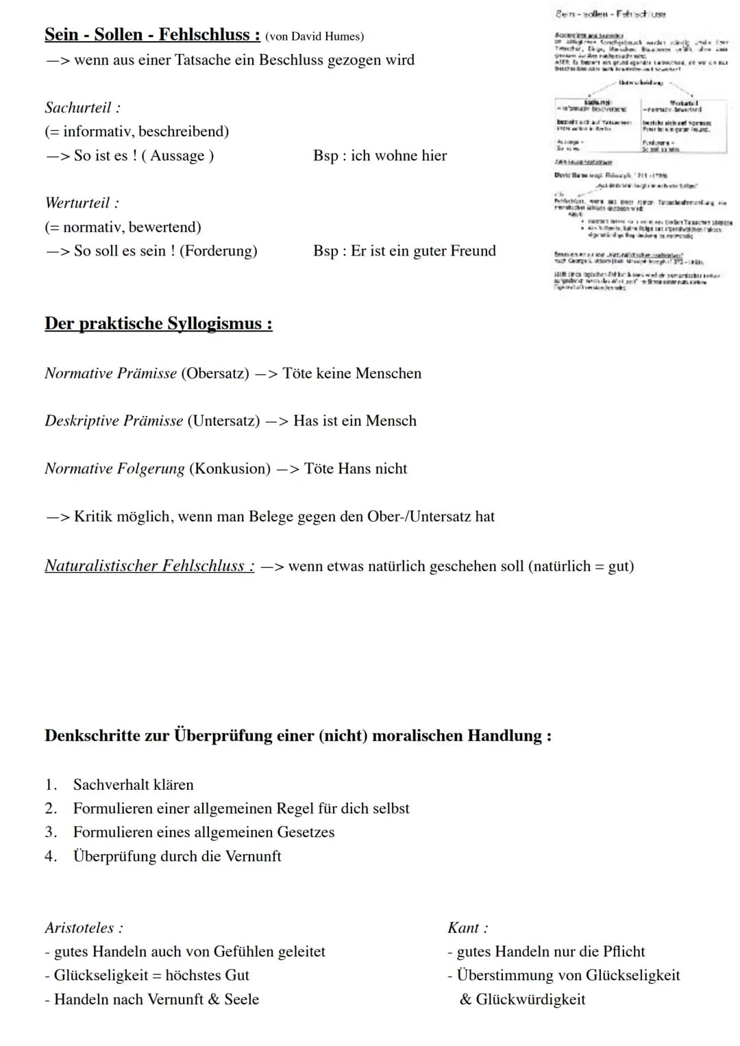 Was ist Ethik ?
-> moralisch konkretes
- ethnische Fragen
- Sicht aufs Leben
- hinterfragt das Handeln
Ethik ist die Lehre/Theorie vom Hande