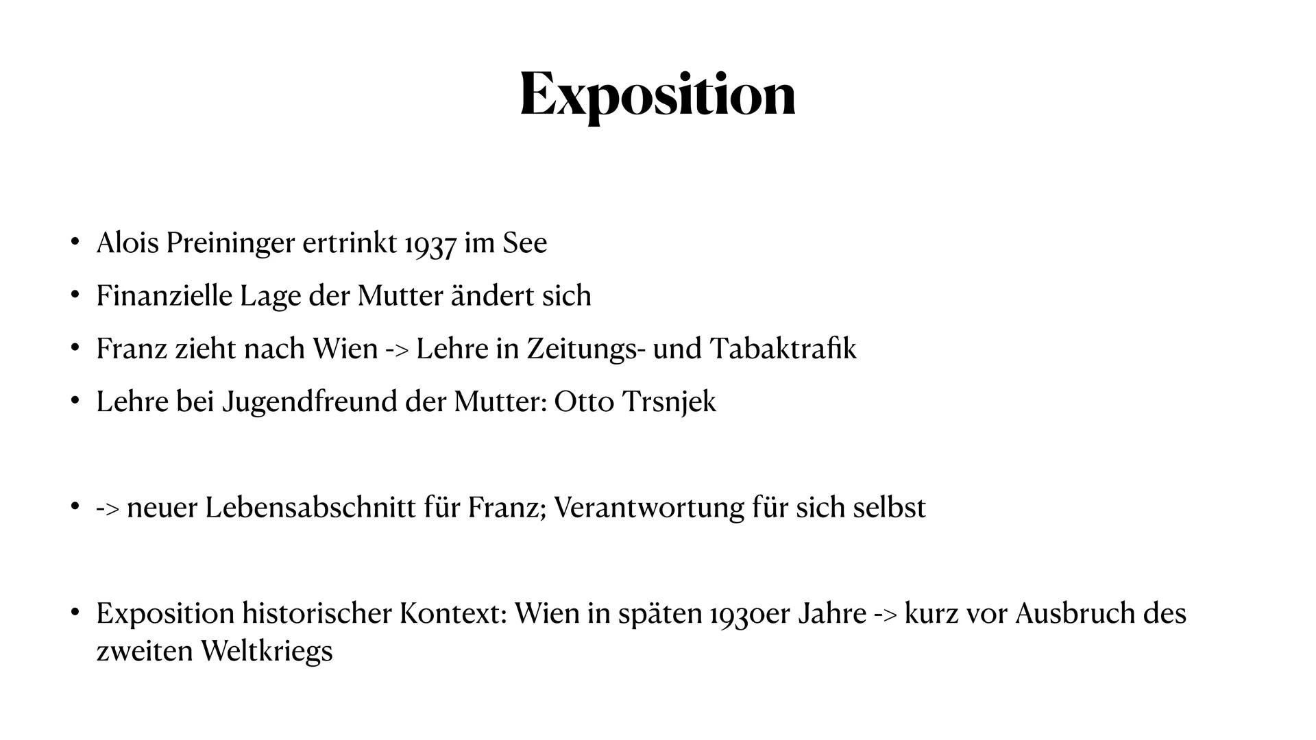 TABAK
5.00
Der Trafikant
Robert Seethaler
A ●
●
●
●
TABAK
●
Handlung
Inhaltsverzeichnis
Großstadterfahrungen
Zeitgeschichtliche Zusammenhäng