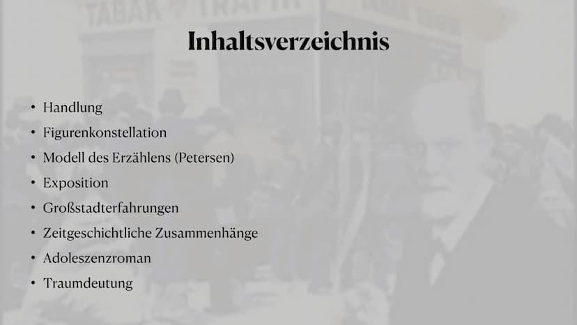 TABAK
5.00
Der Trafikant
Robert Seethaler
A ●
●
●
●
TABAK
●
Handlung
Inhaltsverzeichnis
Großstadterfahrungen
Zeitgeschichtliche Zusammenhäng