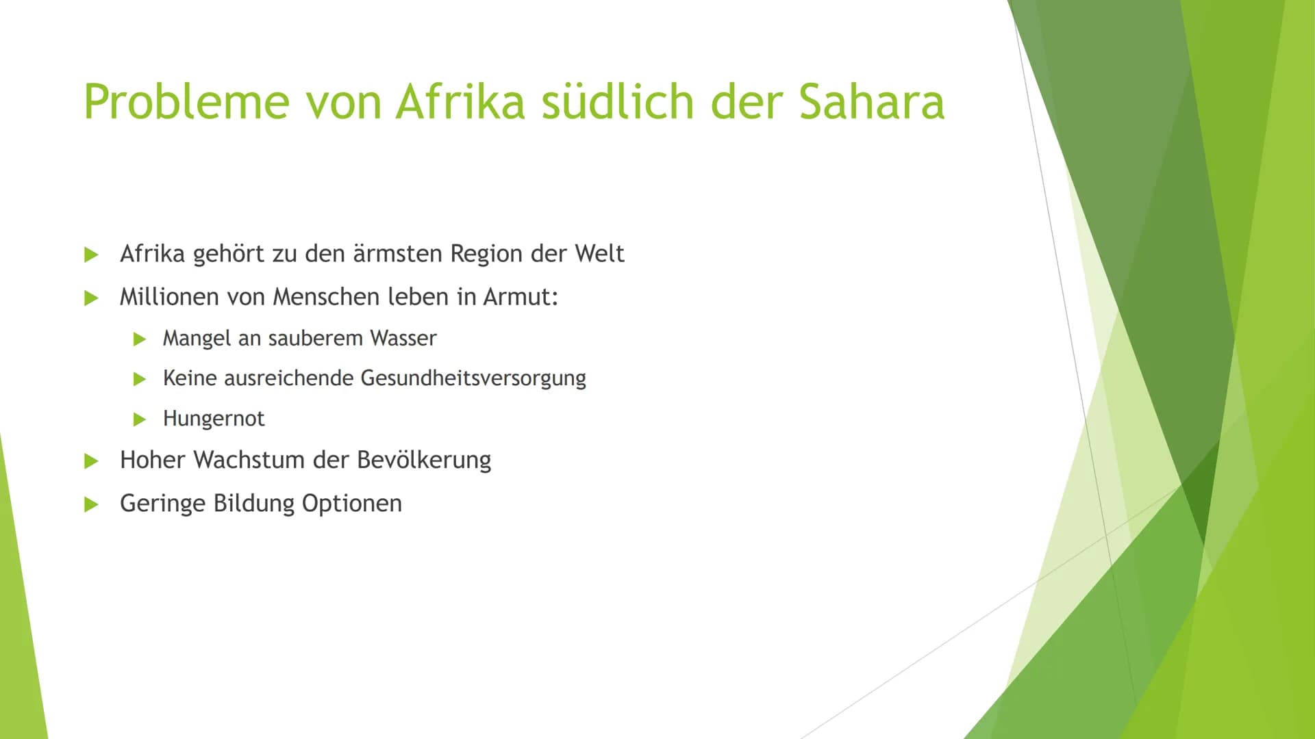 Afrika südlich der
Sahara Handout-Afrika südlich der Sahara
Fakten:
Der Teil Afrikas südlich der Sahara wird auch ,,Subsahara-Afrika" genann