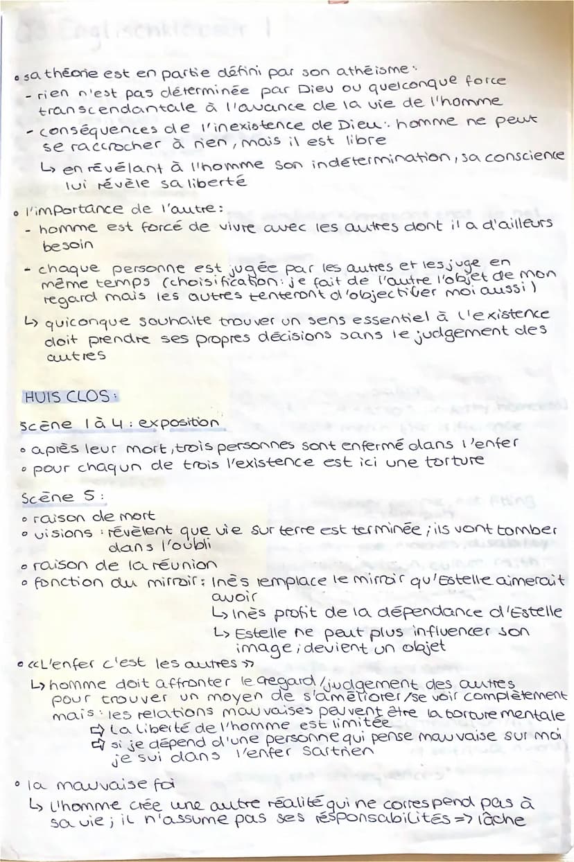 Q3 Examen nºl
:
B
existentialisme
Jean-Paul Sartre
Sartre: Huis clos
vocabulaire: identité, conformisme, imitation, existence
textes: citati