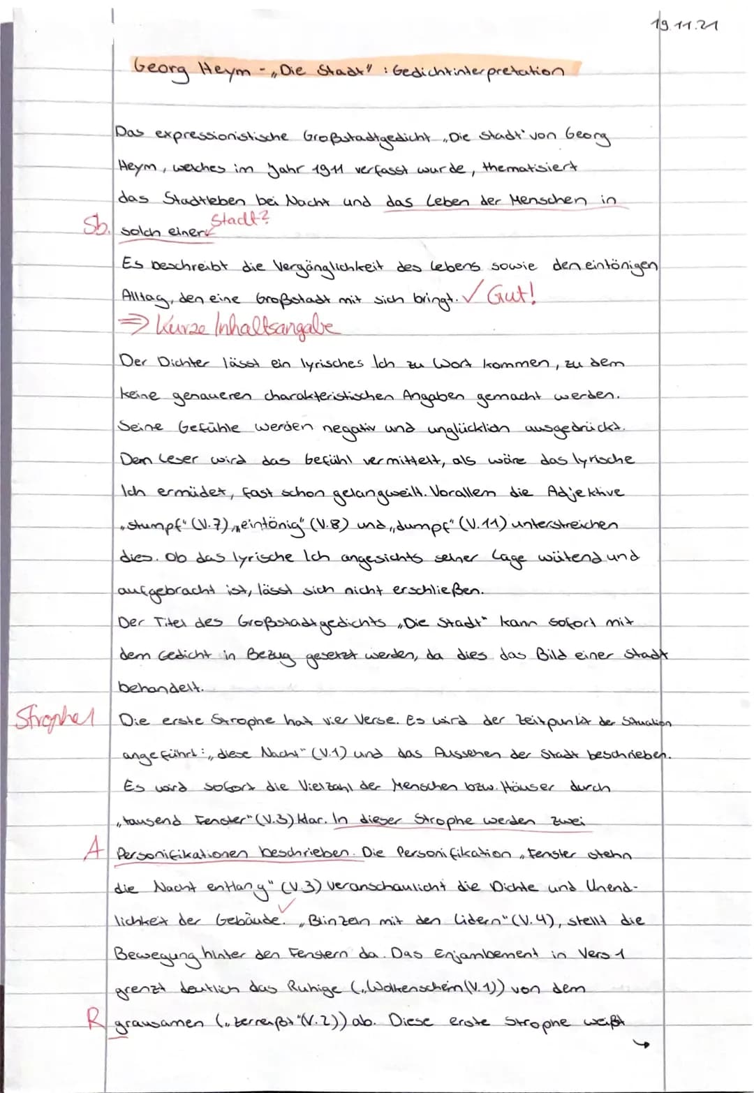 Deutsch, G10
1
2
3
4
Interpretiere das Gedicht ,,Weltende" von Else Lasker-Schüler (1905) ODER Georg Heyms Gedicht
,,Die Stadt" (1911). Berü