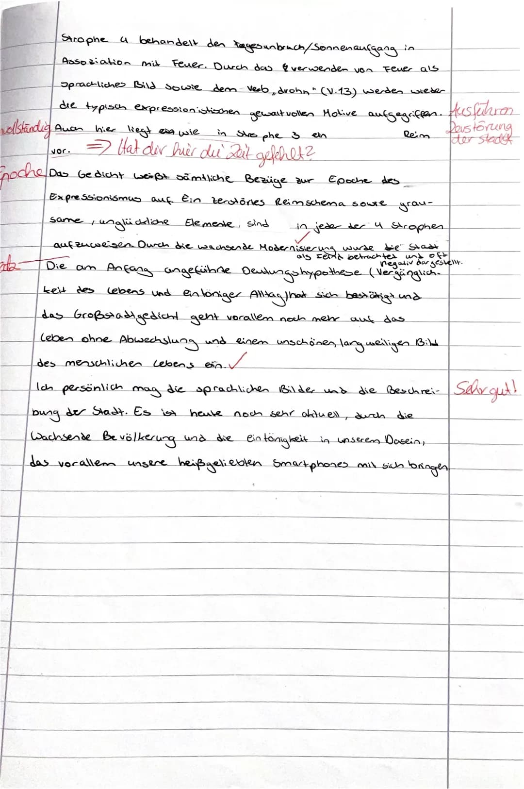 Deutsch, G10
1
2
3
4
Interpretiere das Gedicht ,,Weltende" von Else Lasker-Schüler (1905) ODER Georg Heyms Gedicht
,,Die Stadt" (1911). Berü