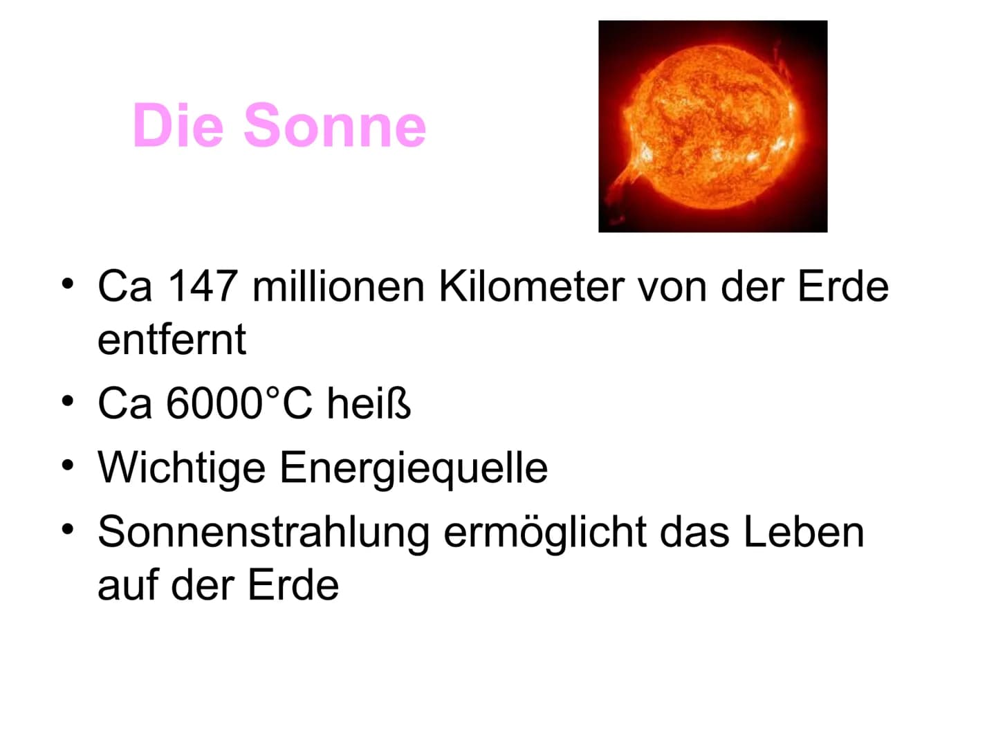 Strahlungshaushalt der Erde
Wärmeabstrahlung
der Erde
Sonnenstrahlung
●
1.Winde
●
●
●
Reflektierte
Sonnenstrahlung
●
●
DIE SONNE ALS MOTOR D
