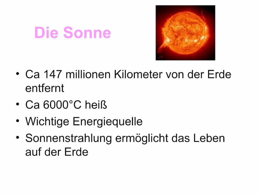 Strahlungshaushalt der Erde
Wärmeabstrahlung
der Erde
Sonnenstrahlung
●
1.Winde
●
●
●
Reflektierte
Sonnenstrahlung
●
●
DIE SONNE ALS MOTOR D