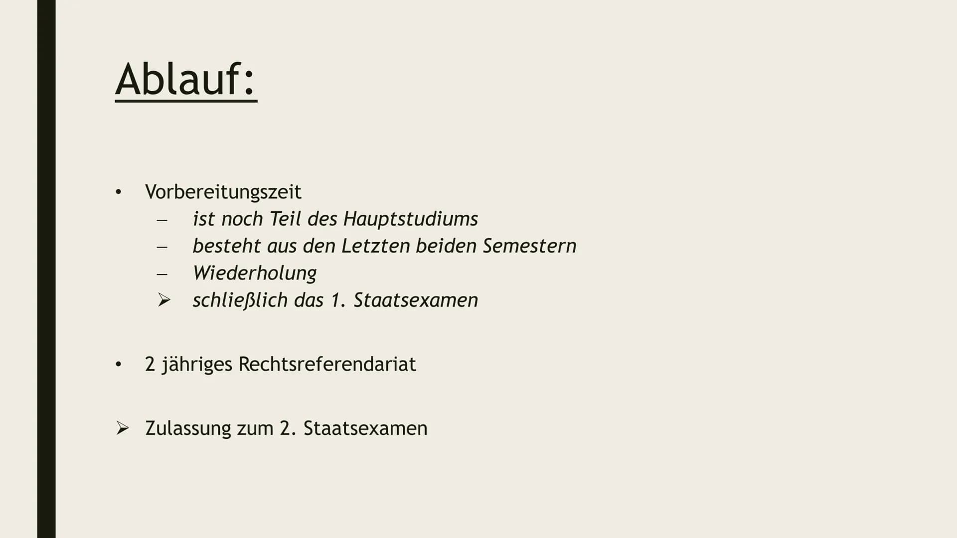 Deutsche
Gesetze ●
●
●
●
●
●
Basis Fakten
Voraussetzungen
Ablauf
Inhalte
Berufe
Universitäten
Selbsttests
INHALT: Basisfakten:
●
●
●
●
Das S