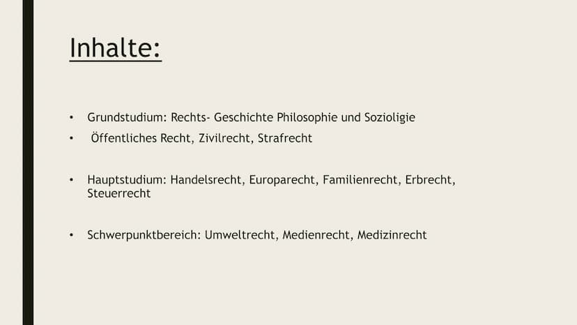 Deutsche
Gesetze ●
●
●
●
●
●
Basis Fakten
Voraussetzungen
Ablauf
Inhalte
Berufe
Universitäten
Selbsttests
INHALT: Basisfakten:
●
●
●
●
Das S