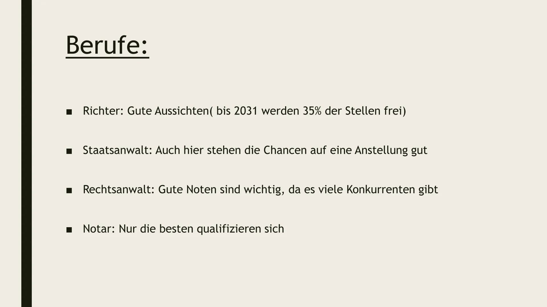 Deutsche
Gesetze ●
●
●
●
●
●
Basis Fakten
Voraussetzungen
Ablauf
Inhalte
Berufe
Universitäten
Selbsttests
INHALT: Basisfakten:
●
●
●
●
Das S