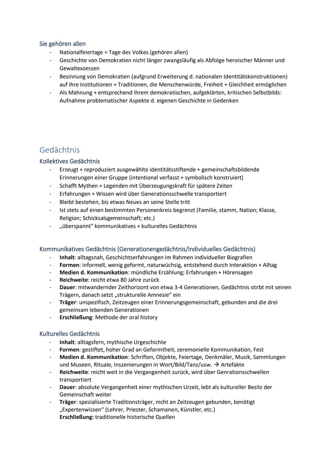 Geschichts- und Erinnerungskultur
Klausur Geschichte am 08.03.23
Hedwig Richter: Die Schlachten der Volksherrschaft. Über Gedenktage
und Dem