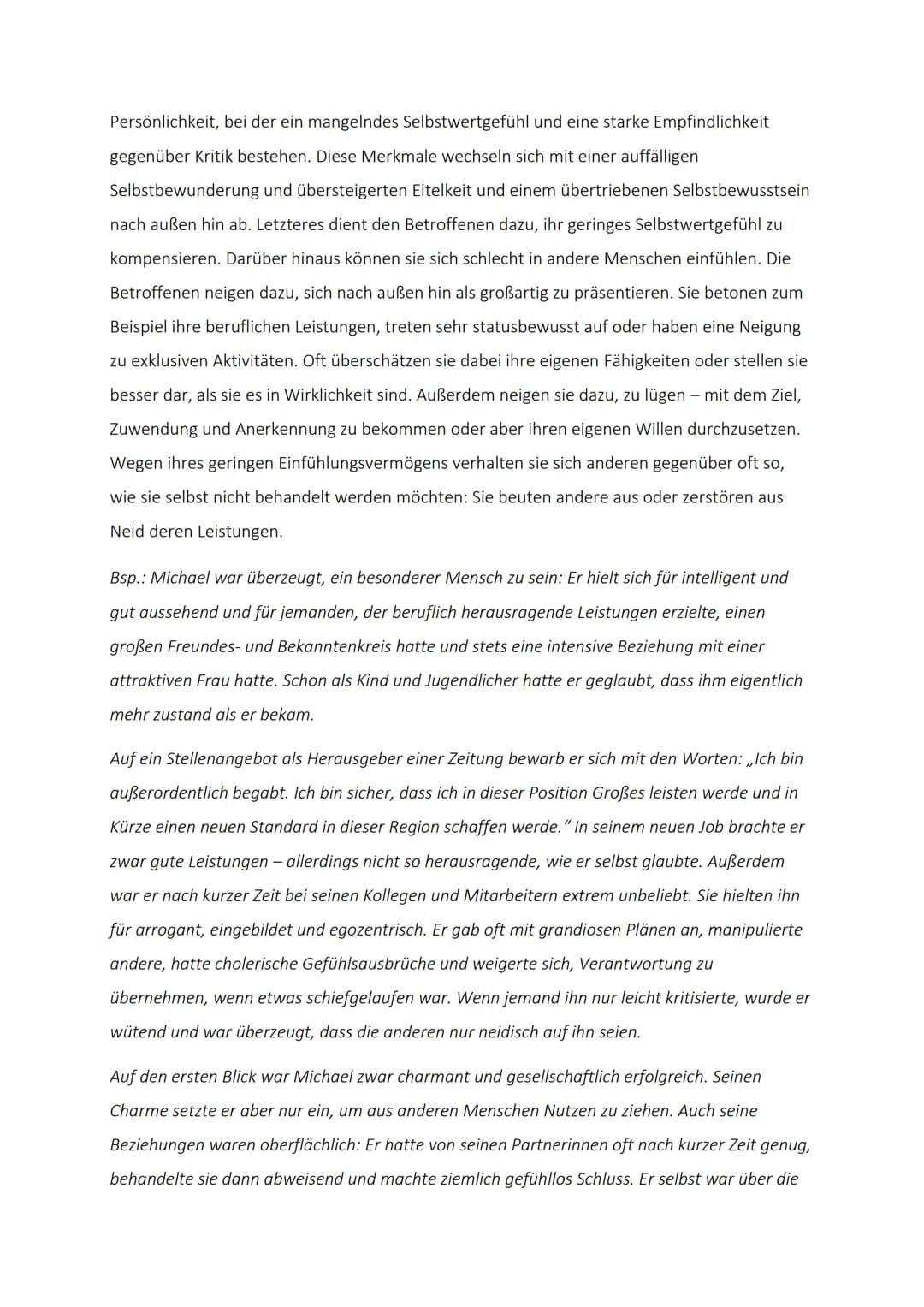Bei einer Persönlichkeitsstörung handelt es sich im Allgemeinen um stabile denk und Handels
Muster die so extrem ausgeprägt sind, dass sie d