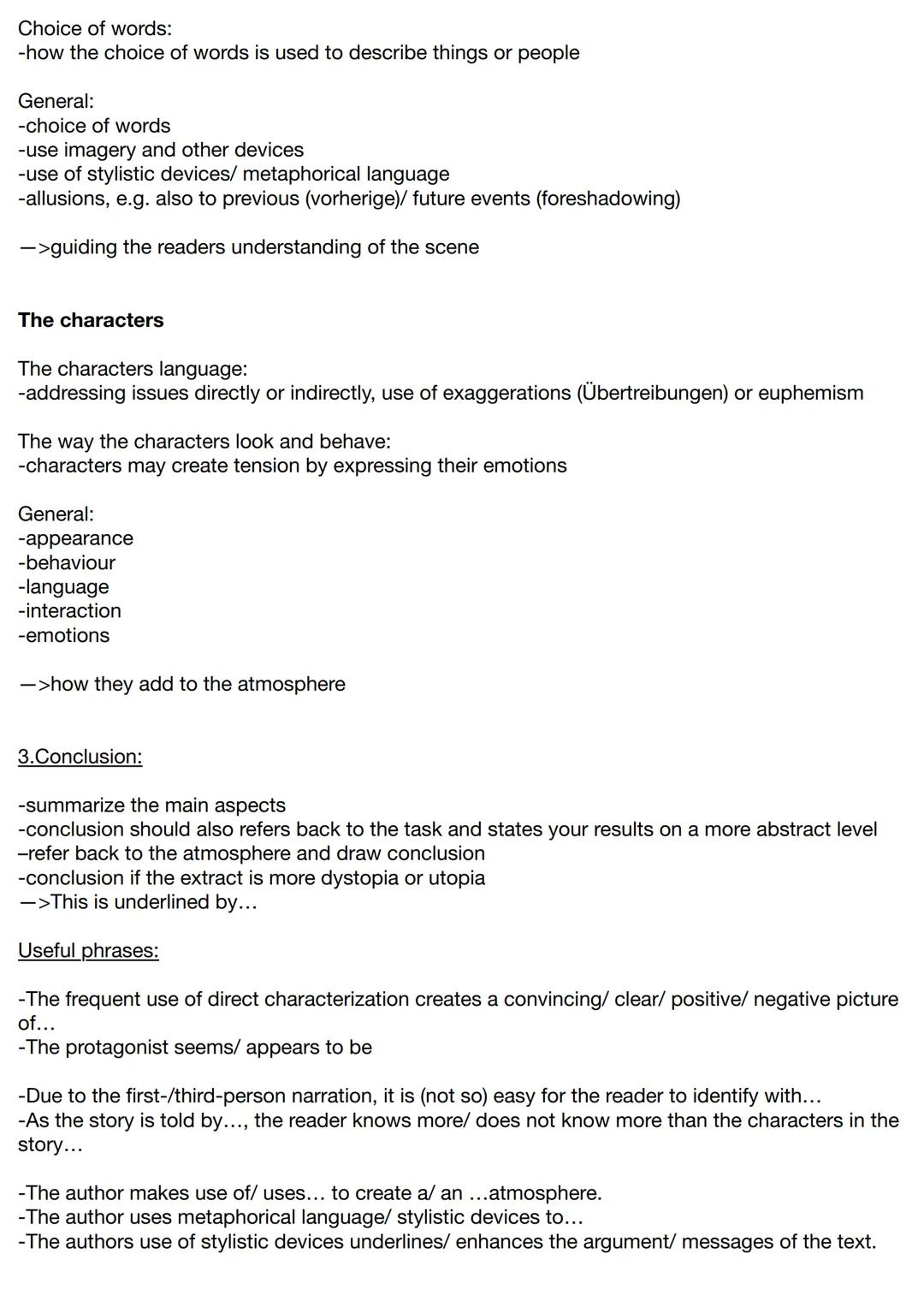 Analysing the atmosphere of a fictional text:
1. Introduction:
In the following, the atmosphere of the fictional text will be analyzed with 