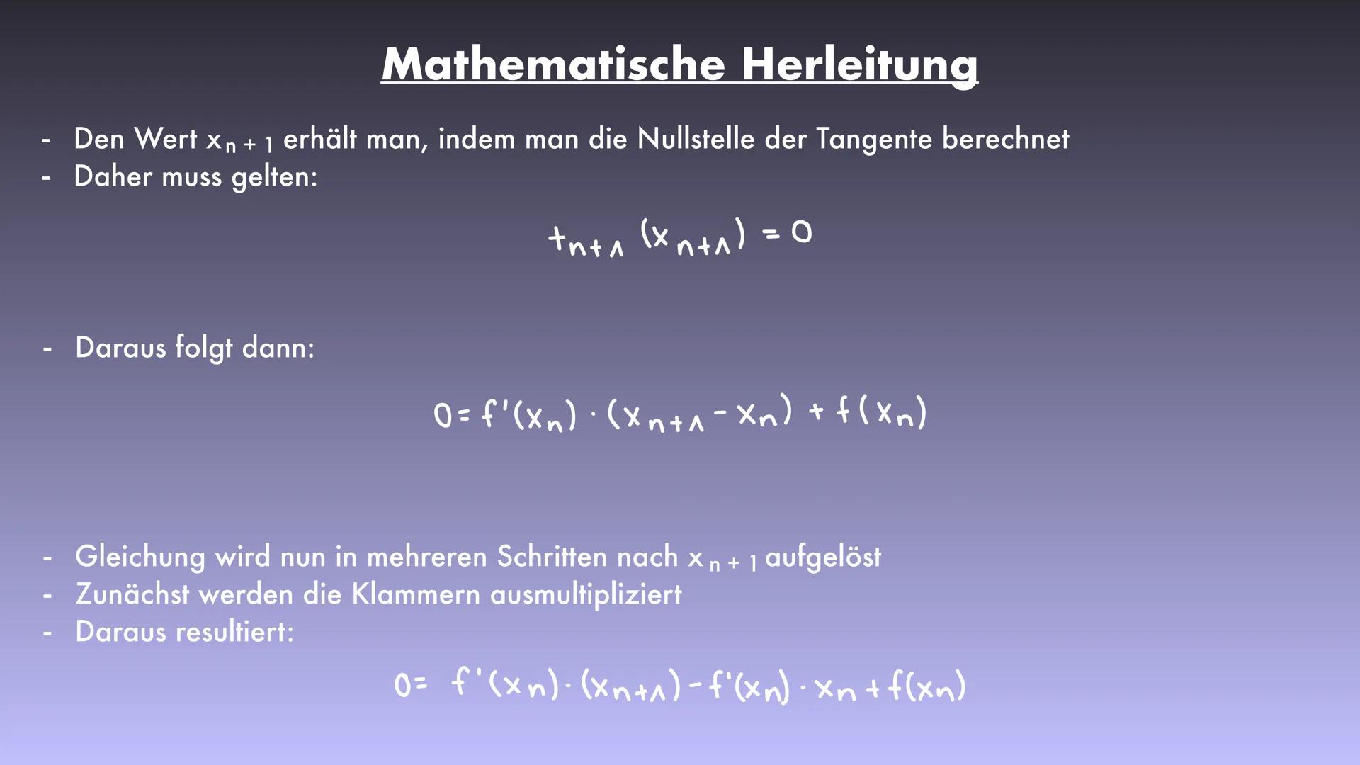 Das Newton Verfahren
Lara Definition
Erklärung
→
-
Grundlagen
Iterationsverfahren Definition
Konvergenz
Konvergenz Definition
→ Problem
Herl